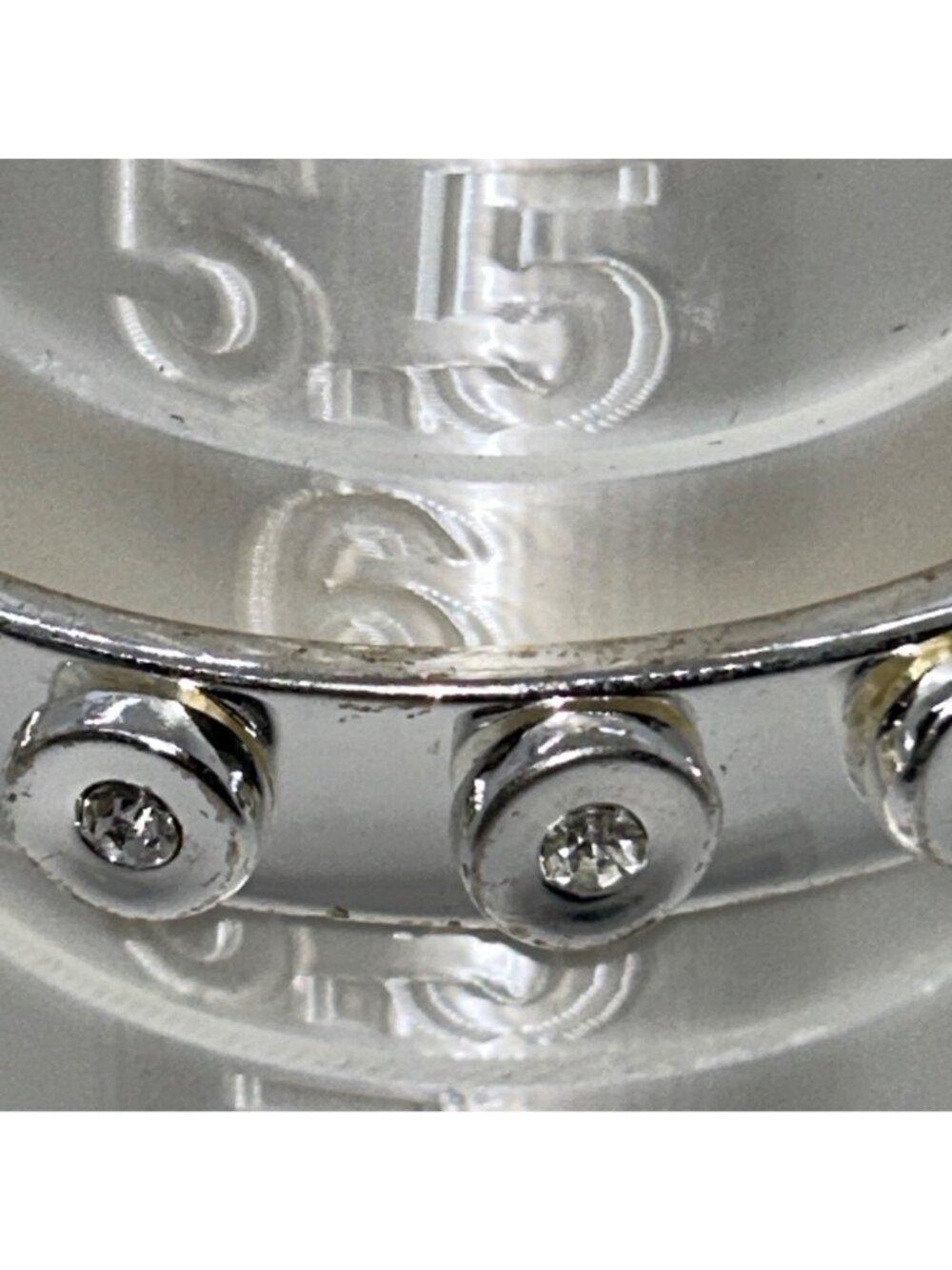 Robert Lee Morris RLM Soho Silver-Tone Hinged Bracelet Round Crystal Accents - Picture 9 of 11